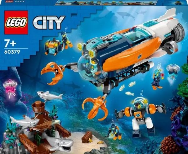 Блоковий конструктор LEGO City Глибоководний дослідницький підводний човен (60379)