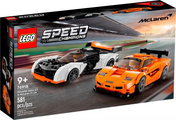 Авто-конструктор LEGO Speed Champions McLaren F1 LM & McLaren Solus GT (76918)