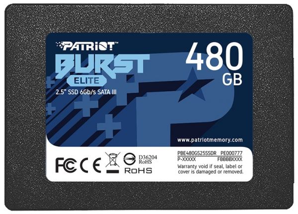 SSD накопичувач 480GB Patriot Burst Elite 2.5" SATAIII TLC (PBE480GS25SSDR)