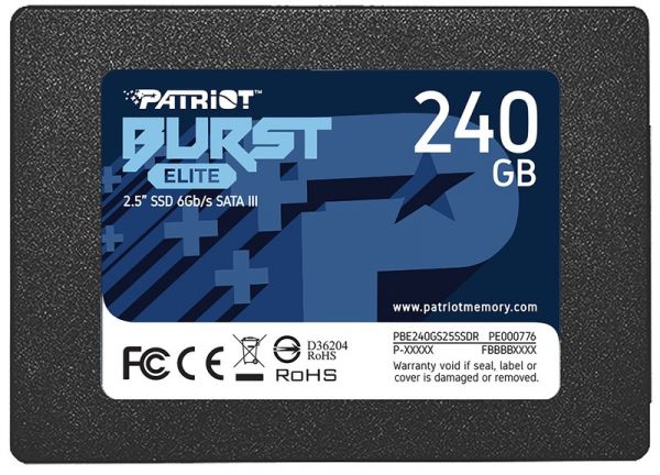 SSD накопичувач 240GB Patriot Burst Elite 2.5 SATAIII TLC (PBE240GS25SSDR)