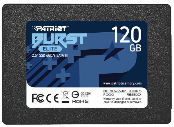 Накопитель SSD 120GB Patriot Burst Elite 2.5 SATAIII TLC (PBE120GS25SSDR)