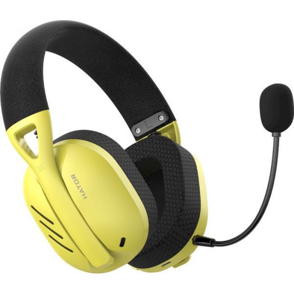 Комп'ютерна гарнітура Hator Hyperpunk 2 Wireless Tri-mode Black/Yellow (HTA-857)