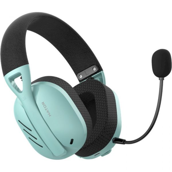 Комп'ютерна гарнітура Hator Hyperpunk 2 Wireless Tri-mode Black/Mint (HTA-858)