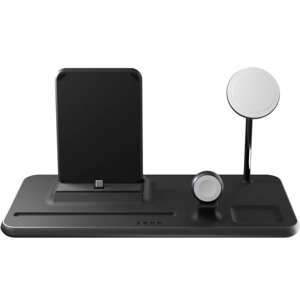 Zens 4-in-1 MagSafe + Watch + iPad Wireless Charging Station Black (ZEDC21B/00)