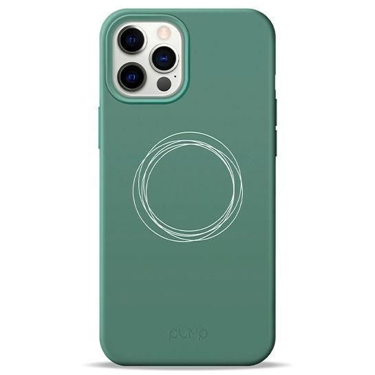 Чехол Pump Silicone Case Circles on Green for iPhone 12 Pro Max