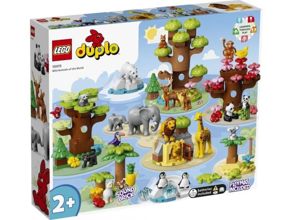 Блоковий конструктор LEGO DUPLO Дикі тварини світу, 142 деталі (10975)