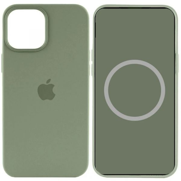 Чохол Apple Silicone Case with Animation & MagSafe iPhone 15 Pro Max (1:1 original), Cypress