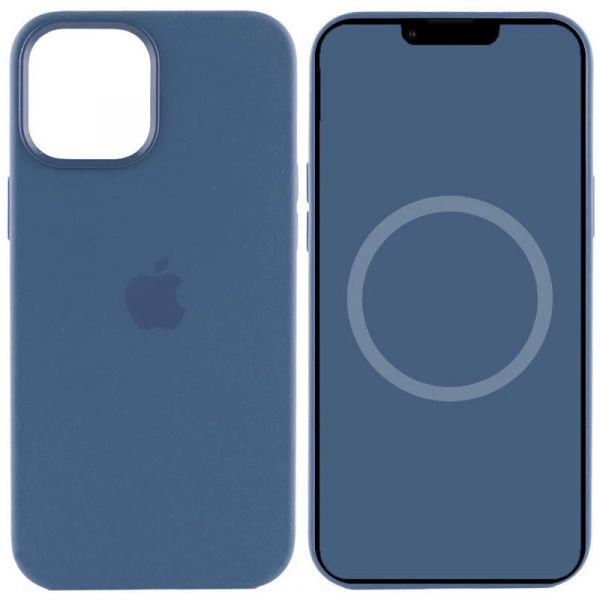 Чехол Apple Silicone Case with Animation & MagSafe iPhone 15 Pro Max (1:1 original), Winter Blue