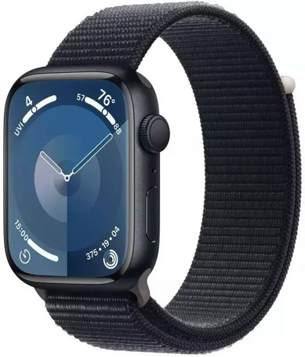 Apple Watch Series 9 GPS 45mm Midnight Aluminum Case w. Midnight S. Loop (MR9C3)