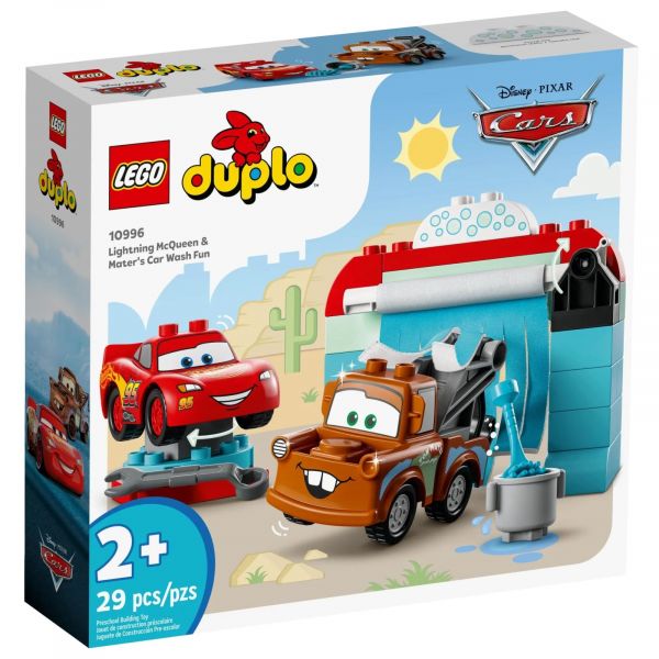 Блоковий конструктор LEGO DUPLO Disney TM Розваги Блискавки МакКвіна й Сирника на автомийці (10996)