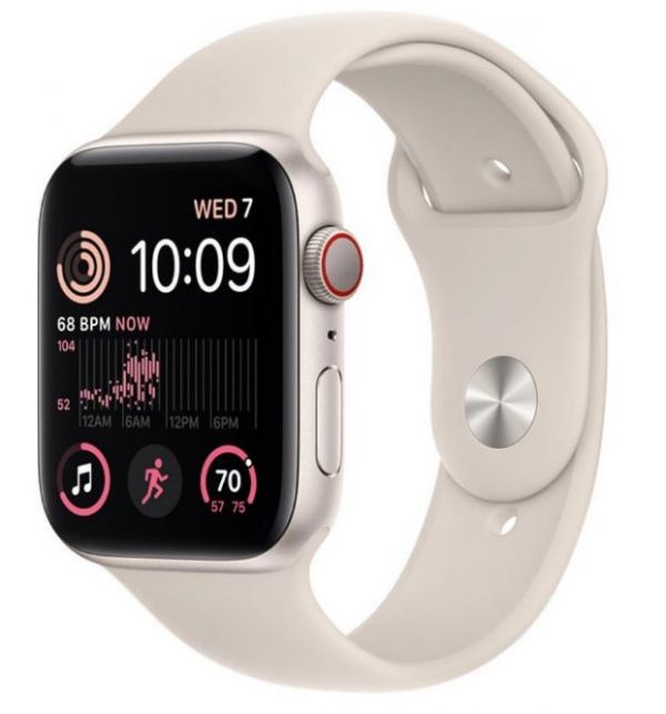 Apple Watch SE 2 GPS + Cellular 40mm Starlight Aluminum Case with Starlight Sport Band (MNPH3)