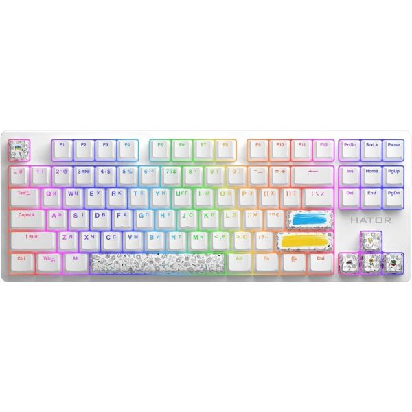 Клавіатура Hator Rockfall 2 Mecha TKL Authentic Edition White (HTK-531)