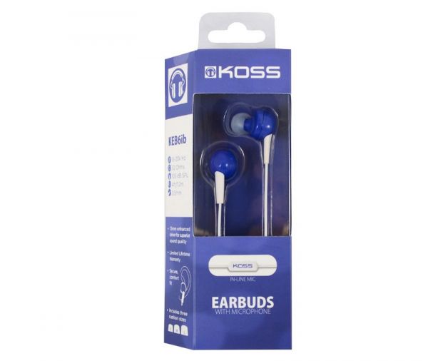 Гарнитура Koss In-Ear Buds KEB6ib Mic Blue