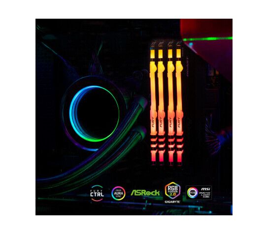 Модуль памяти DDR4 2x16GB/3600 Kingston Fury Beast RGB Black (KF436C18BBAK2/32)