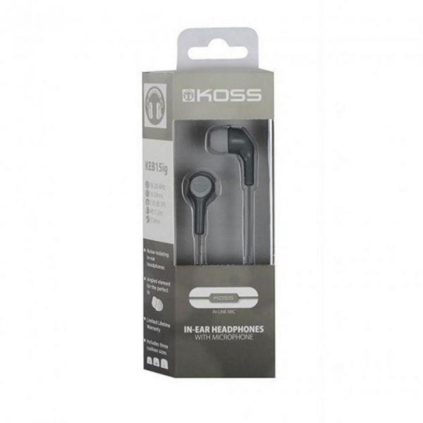 Гарнітура Koss In-Ear Buds KEB15iGRY Mic Grey