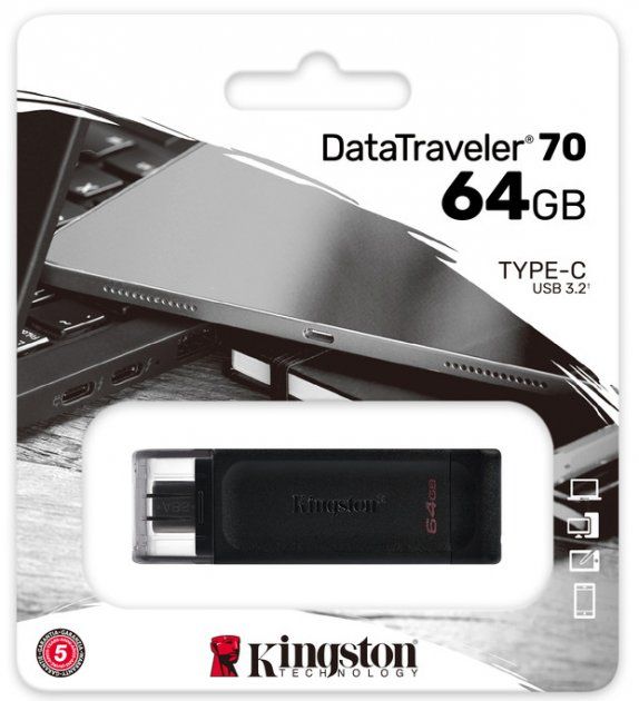 USB флеш накопичувач 64GB Kingston DataTraveler 70 (DT70/64GB)