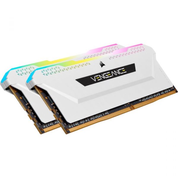 Модуль памяти DDR4 2x8GB/3600 Corsair Vengeance RGB Pro SL White (CMH16GX4M2D3600C18W)