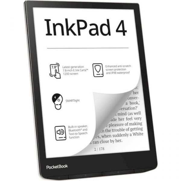 Електронна книга PocketBook 743G InkPad 4 Stundust Silver (PB743G-U-CIS)