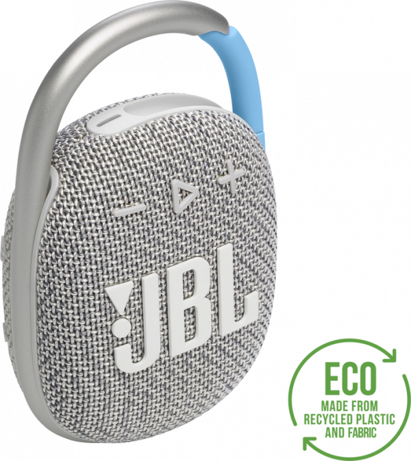 Портативна акустика JBL Clip 4 Eco White (JBLCLIP4ECOWHT)