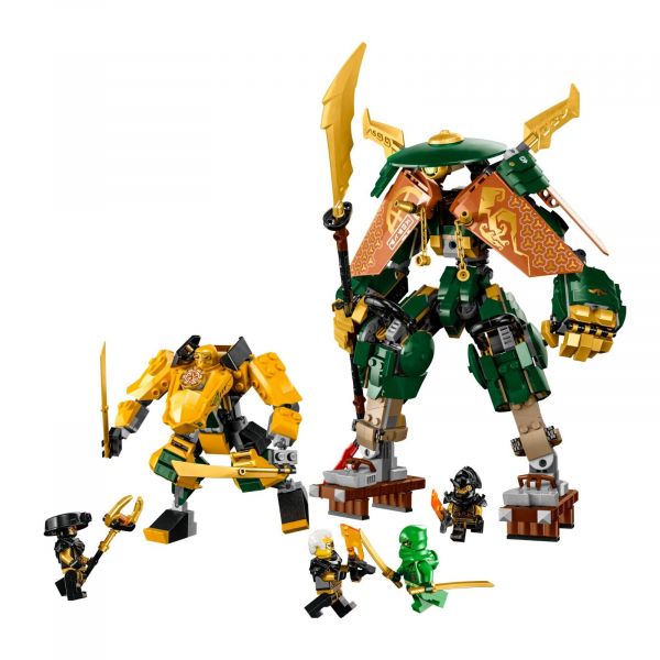 Блоковий конструктор LEGO Ninjago Командні роботи ніндзя Ллойда й Арін (71794)