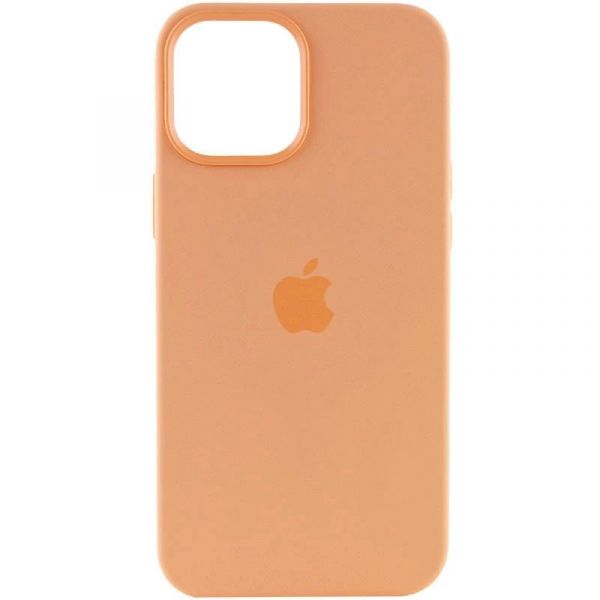 Чехол Apple Silicone Case with Animation & MagSafe iPhone 15 Pro (1:1 original), Orange Sorbet