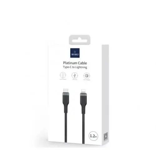 Кабель WiWU PT02 Platinum Charger Cable USB-C 1.2 m black