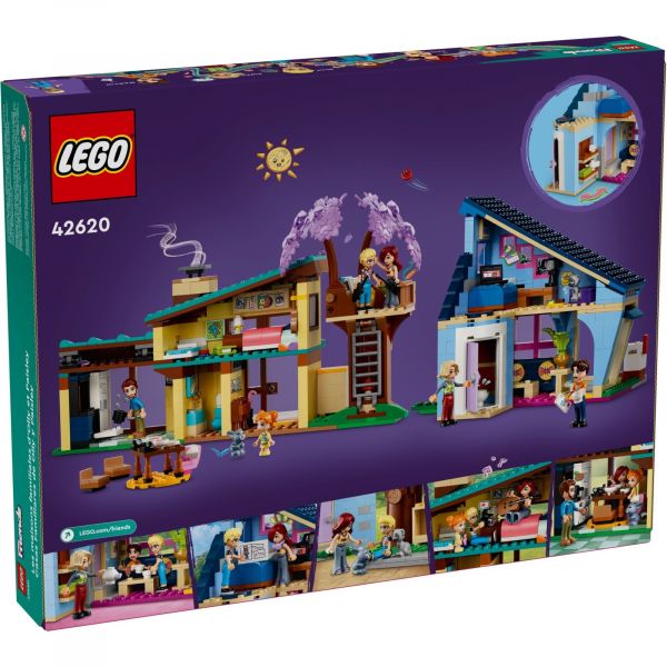 Блоковий конструктор LEGO Friends Родинні будинки Оллі й Пейслі (42620)