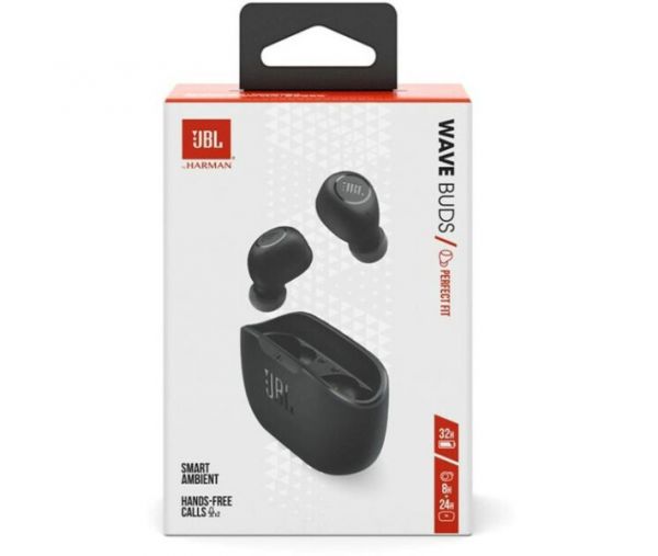 Навушники TWS JBL Wave Buds Black (JBLWBUDSBLK)