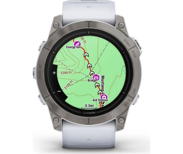 Смарт-годинник Garmin Epix Pro Gen 2 Sapphire 47mm Titanium w. Whitestone Band (010-02803-20/21)