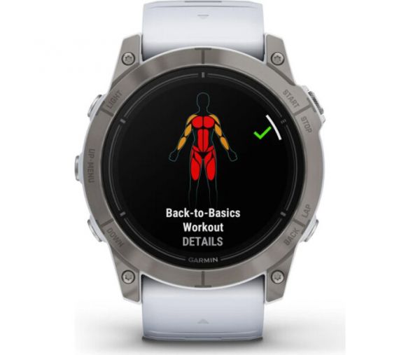 Смарт-годинник Garmin Epix Pro Gen 2 Sapphire 47mm Titanium w. Whitestone Band (010-02803-20/21)