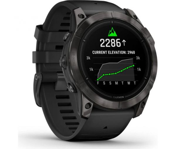 Смарт-годинник Garmin Epix Pro Gen 2 Sapphire 47mm Carbon G. DLC Tit. Black Band (010-02803-10/11)