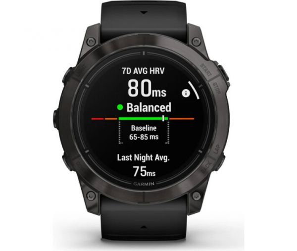 Смарт-годинник Garmin Epix Pro Gen 2 Sapphire 47mm Carbon G. DLC Tit. Black Band (010-02803-10/11)