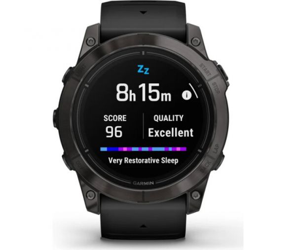 Смарт-годинник Garmin Epix Pro Gen 2 Sapphire 47mm Carbon G. DLC Tit. Black Band (010-02803-10/11)