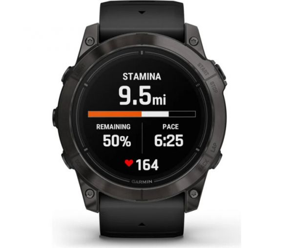 Смарт-годинник Garmin Epix Pro Gen 2 Sapphire 47mm Carbon G. DLC Tit. Black Band (010-02803-10/11)