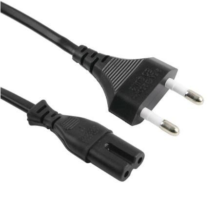 Кабель живлення 1.5m, 0.5mm, PC-184/2 CEE7/16-C7 2 pin , Black, OEM Q650