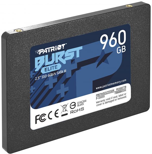 SSD накопитель PATRIOT Burst Elite 960 GB (PBE960GS25SSDR)