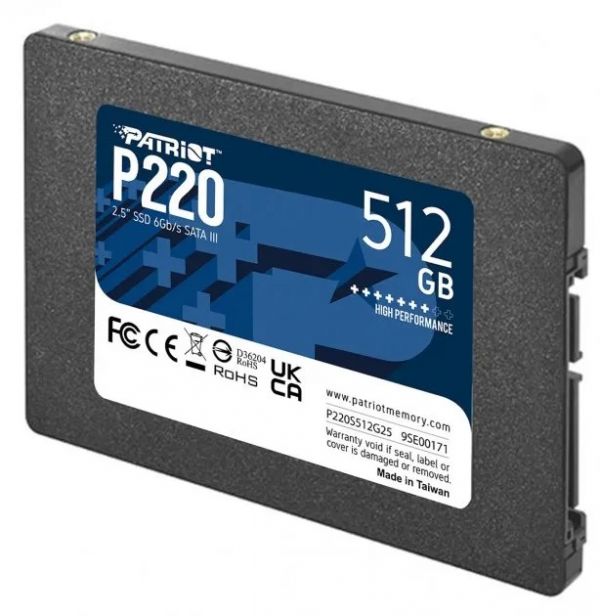 SSD накопитель PATRIOT P220 512 GB (P220S512G25)