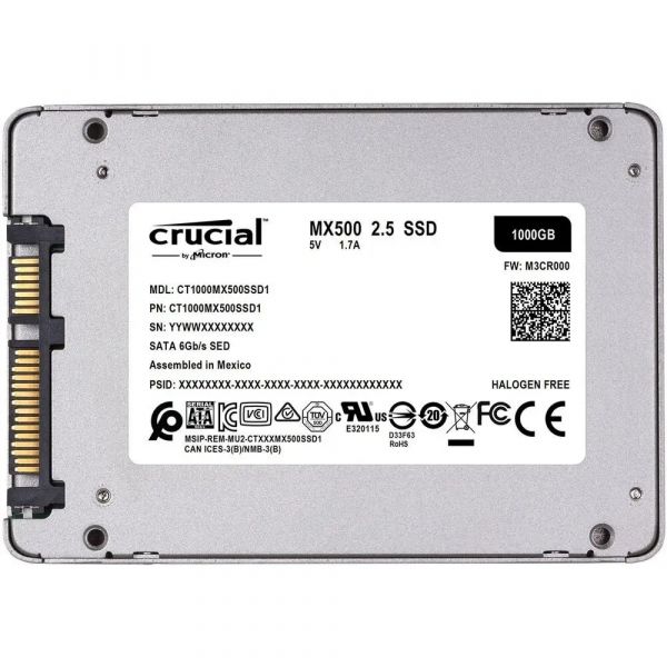 SSD накопитель Crucial MX500 2.5 1 TB (CT1000MX500SSD1)