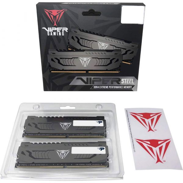 Модуль памяти DDR4 2х8GB/3733 Patriot Viper Steel Gray (PVS416G373C7K)