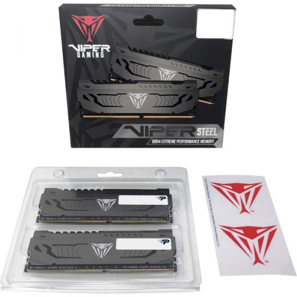 Модуль пам`яті DDR4 2x8GB/3600 Patriot Viper Steel Gray (PVS416G360C7K)