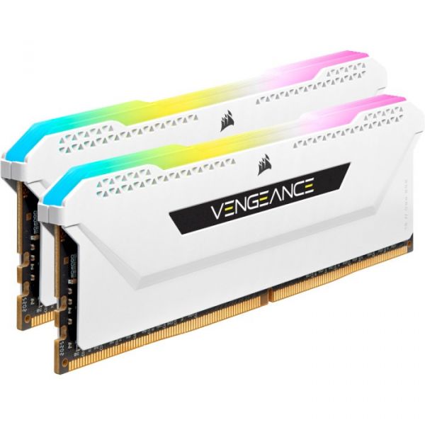 Модуль памяти DDR4 2x8GB/3600 Corsair Vengeance RGB Pro SL White (CMH16GX4M2D3600C18W)