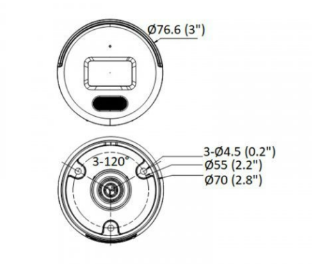 IP-камера відеоспостереження Hikvision DS-2CD1027G0-L(C) (2.8 мм)