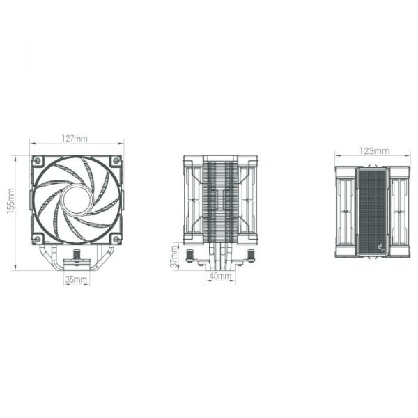 Повітряне охолодження Deepcool AK400 ZERO DARK PLUS (R-AK400-BKNNMD-G-1)