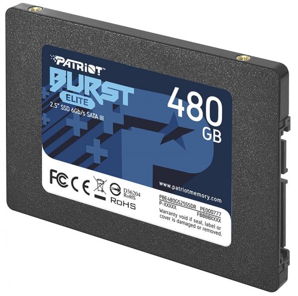 SSD накопичувач 480GB Patriot Burst Elite 2.5" SATAIII TLC (PBE480GS25SSDR)