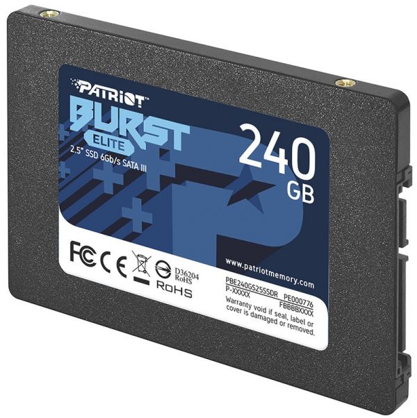 SSD накопичувач 240GB Patriot Burst Elite 2.5 SATAIII TLC (PBE240GS25SSDR)