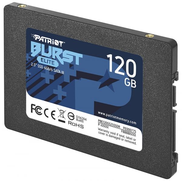 Накопитель SSD 120GB Patriot Burst Elite 2.5 SATAIII TLC (PBE120GS25SSDR)