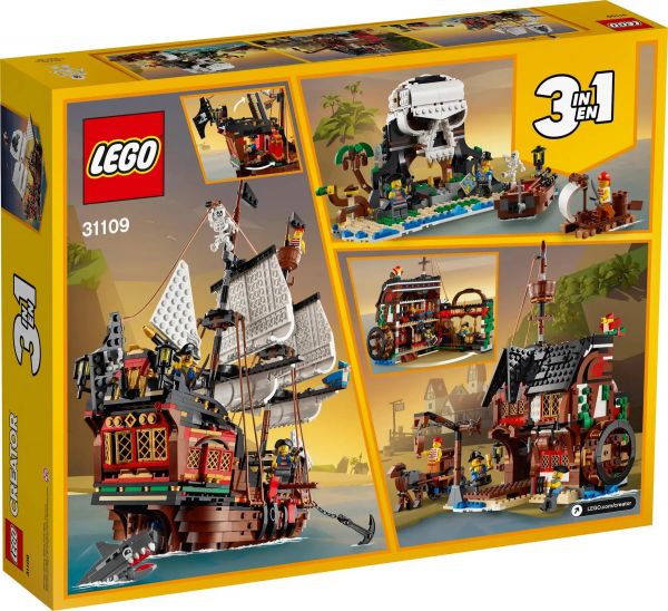 Блоковий конструктор LEGO Creator Піратський корабель, 1262 деталі  (31109)