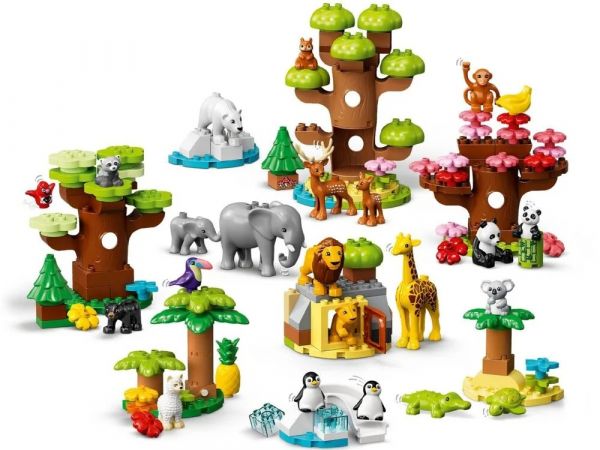 Блоковий конструктор LEGO DUPLO Дикі тварини світу, 142 деталі (10975)