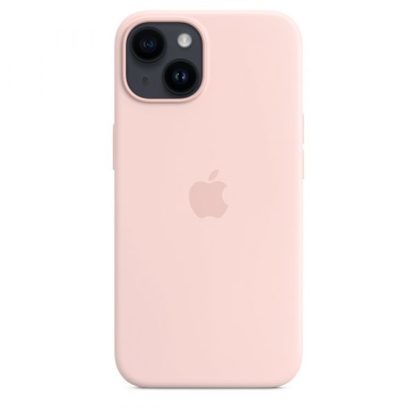 Чехол Apple Silicone Case with MagSafe iPhone 14 (1:1 original) Chalk Pink