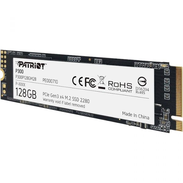 SSD накопитель 128GB Patriot P300 M.2 2280 PCIe 3.0 x4 NVMe TLC (P300P128GM28)